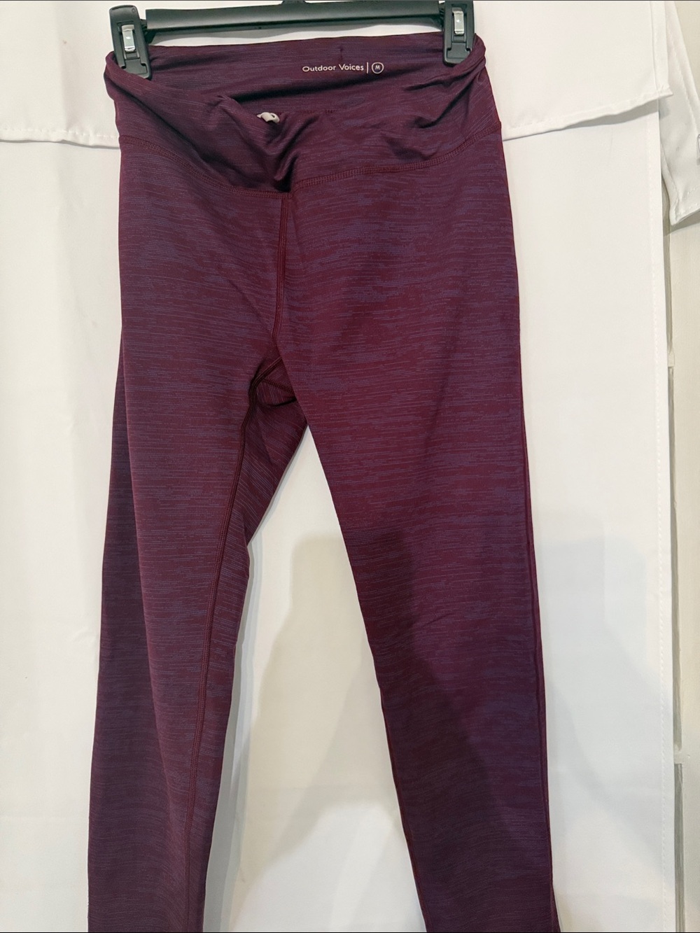 Outdoor Voices Maroon Heather Active Leggings - Picture 1 of 5